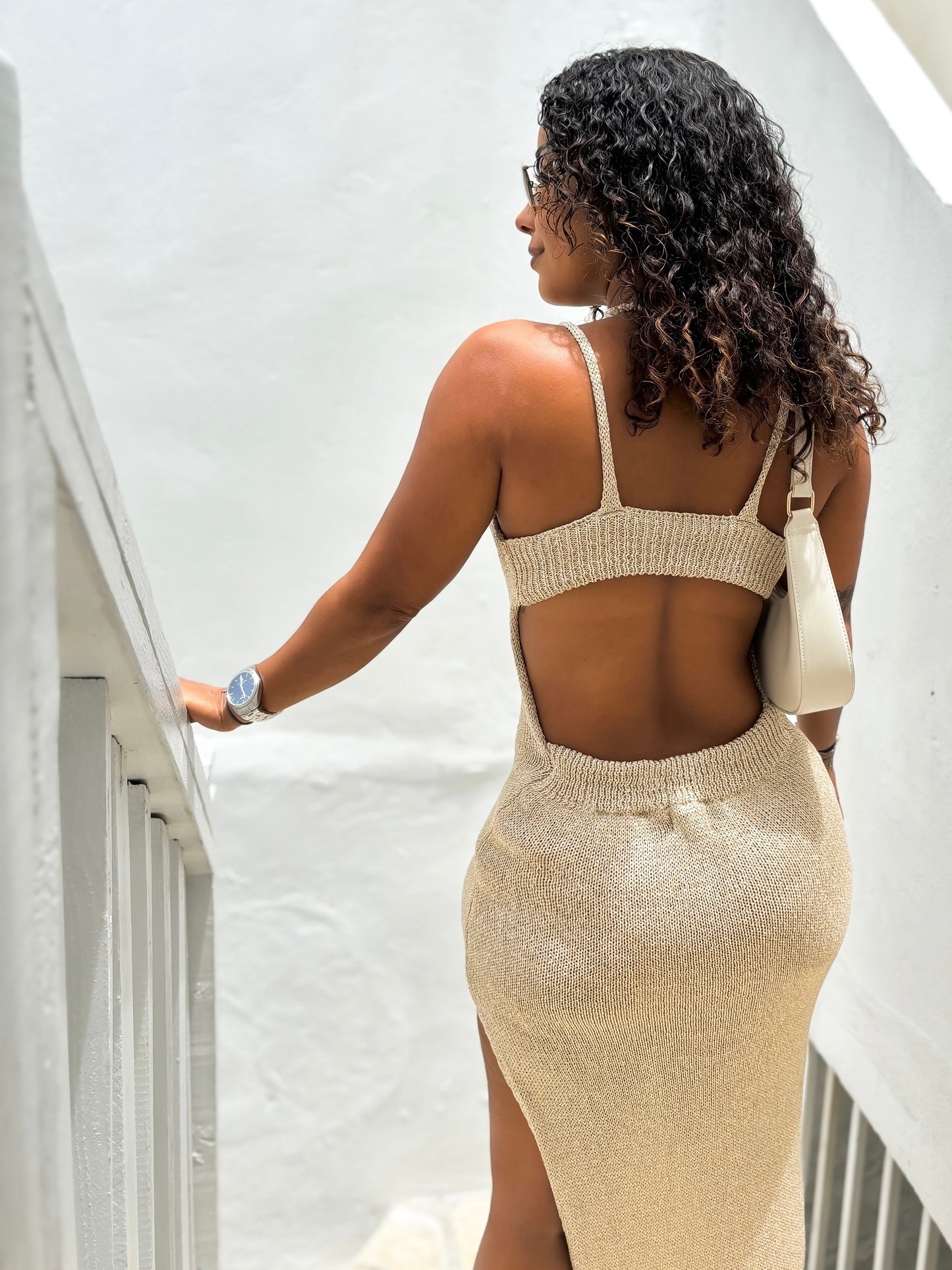 Robe Moorea dorée T.U(XS-XL)