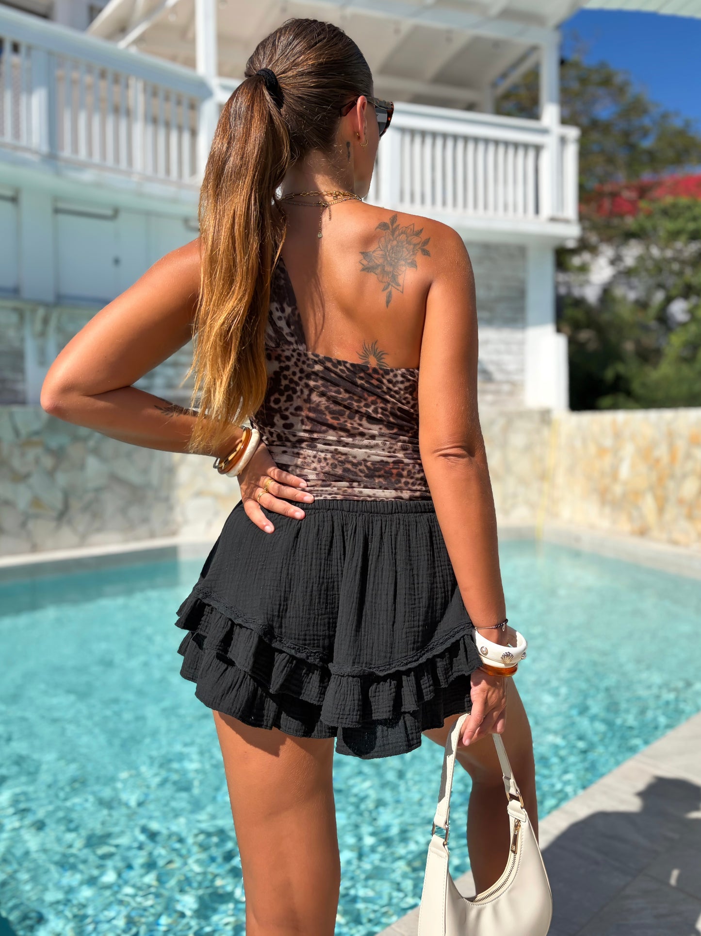 Jupe short Joy noire T.U (XS-XL)