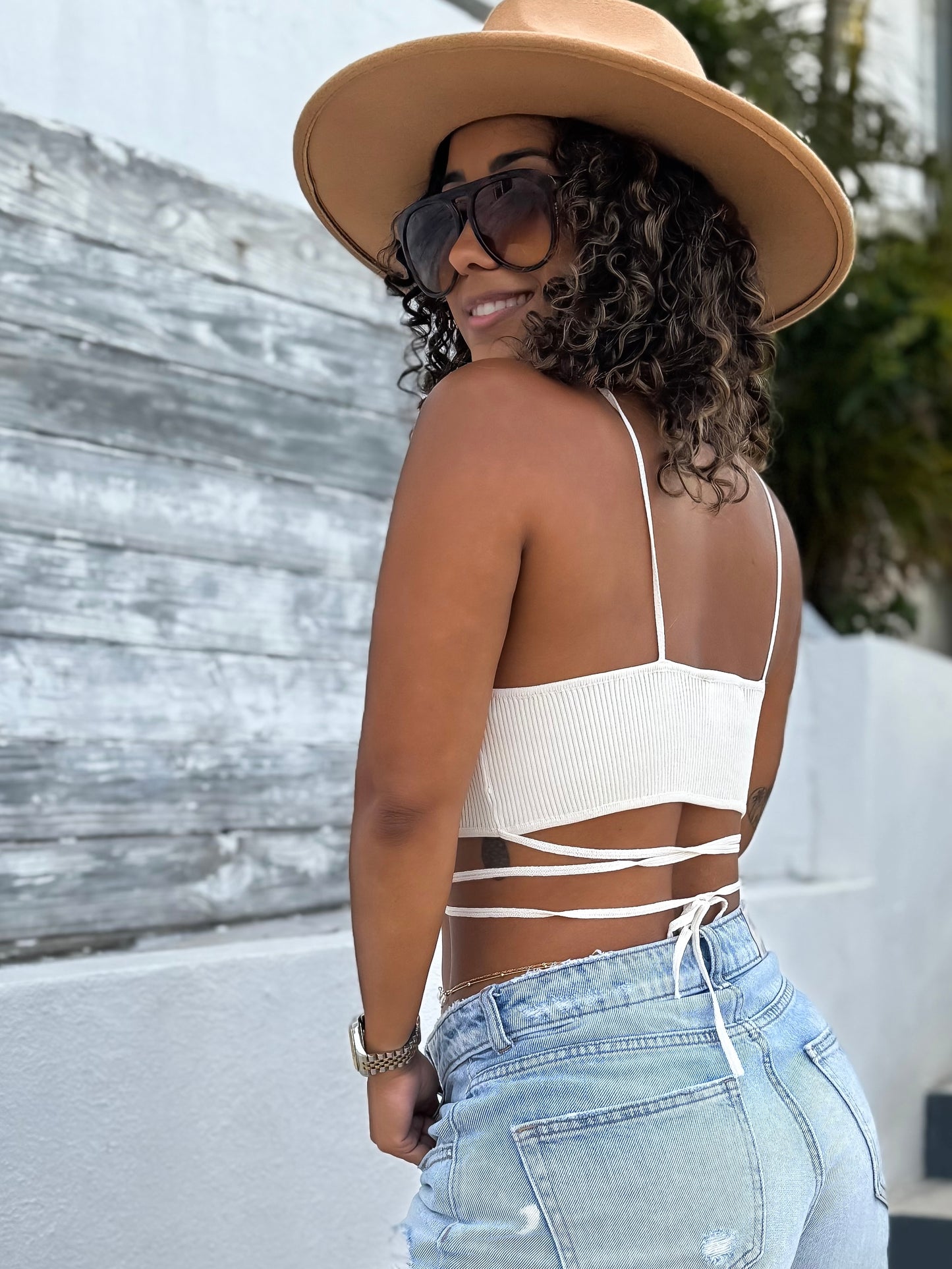 Top Alba crème (S/M - M/L)