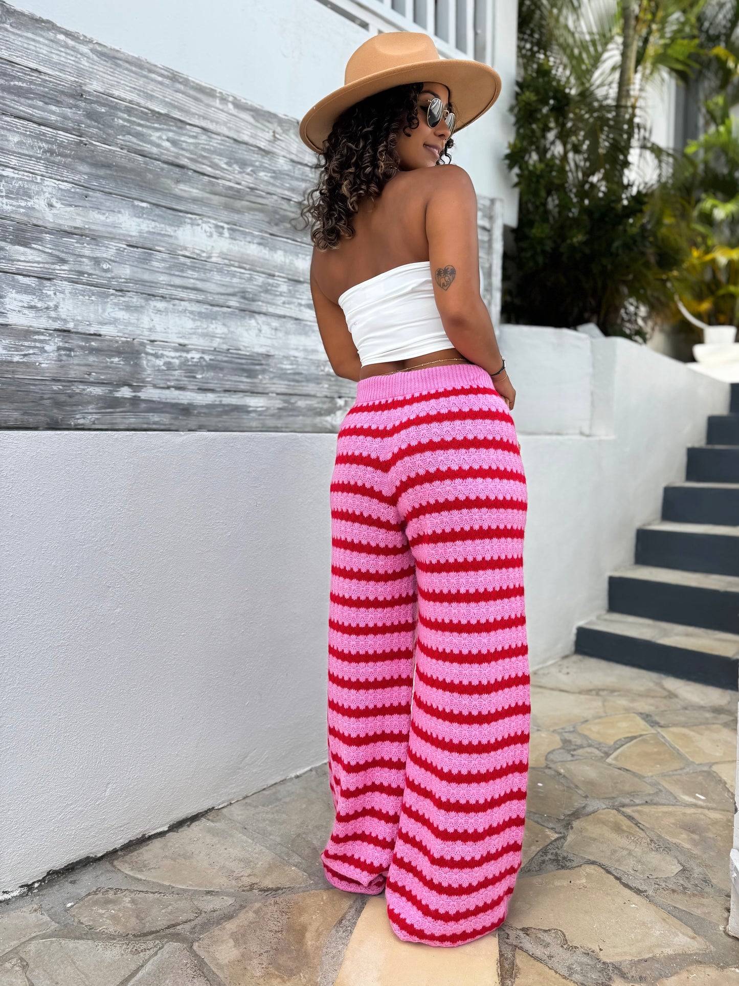 Pantalon Raquel rose T.U (XS-XL)